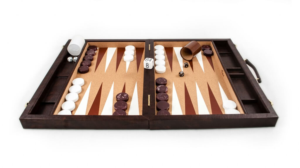Crisloid Classic Brown Tournament Attaché Backgammon