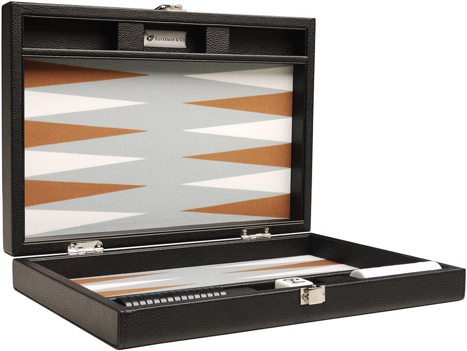 Silverman & Co. 13-inch Premium Backgammon Set - Travel Size