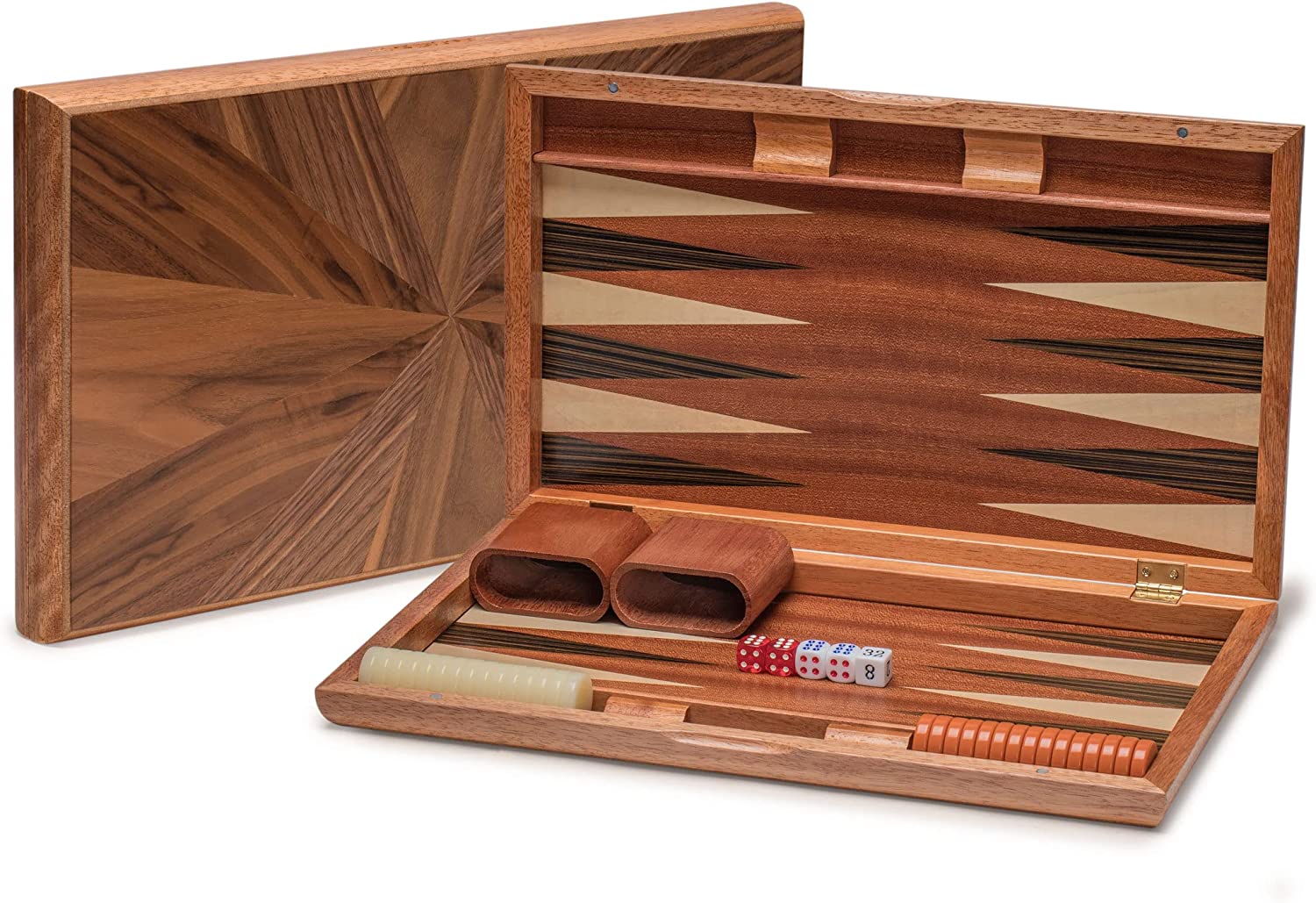 Yellow Mountain Imports Wooden Inlaid Backgammon Set